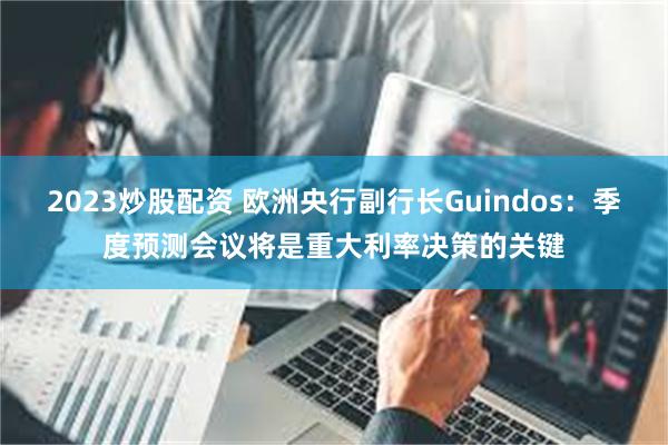 2023炒股配资 欧洲央行副行长Guindos：季度预测会议将是重大利率决策的关键