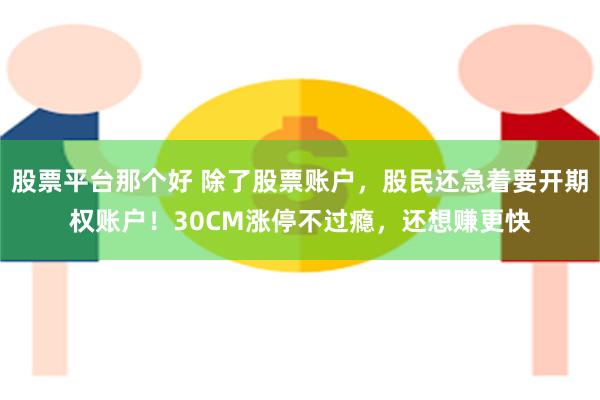 股票平台那个好 除了股票账户，股民还急着要开期权账户！30CM涨停不过瘾，还想赚更快