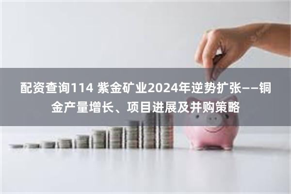 配资查询114 紫金矿业2024年逆势扩张——铜金产量增长、项目进展及并购策略